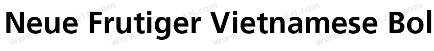 Neue Frutiger Vietnamese Bold字体转换